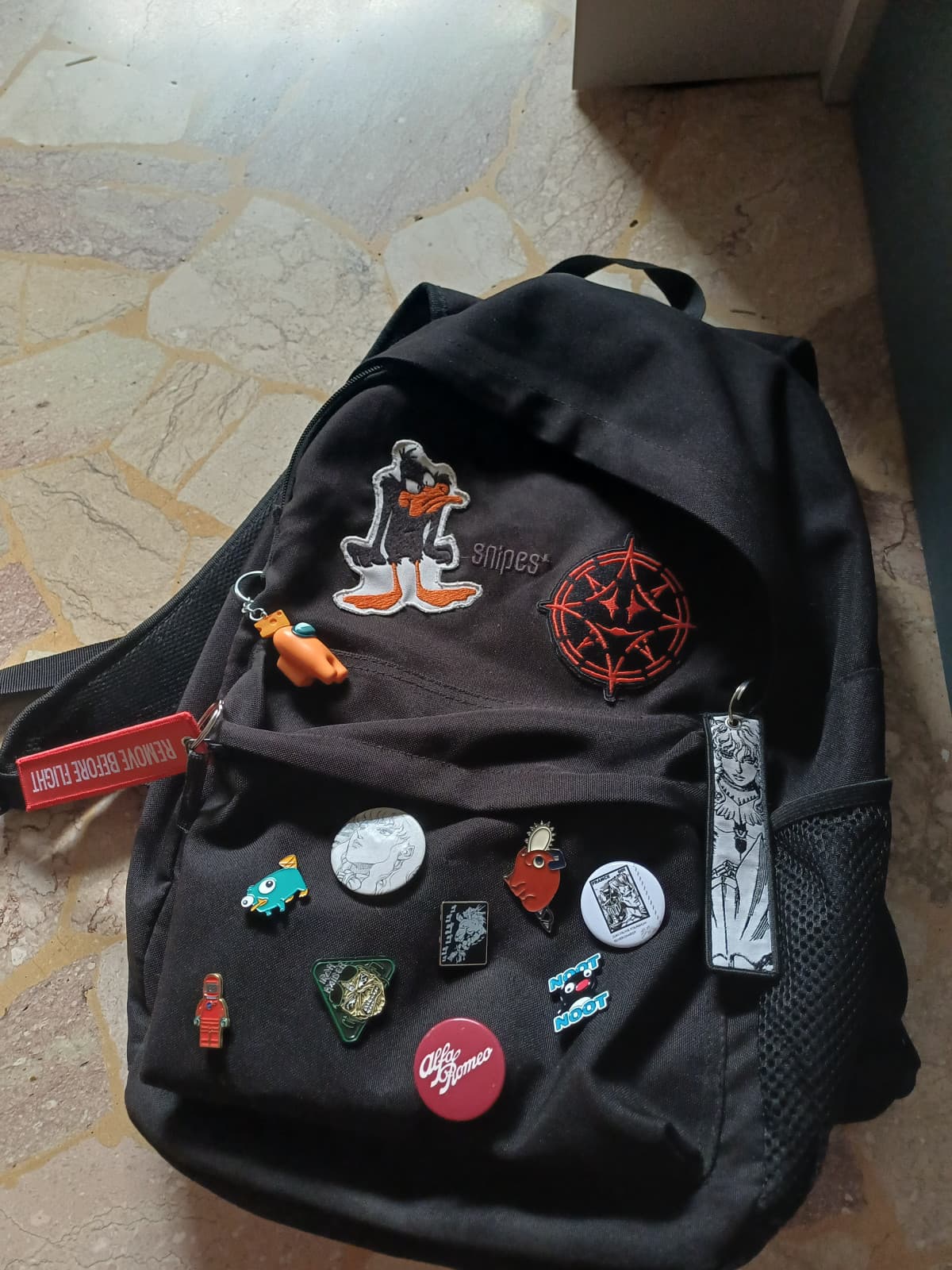 Sono fiero del mio zaino.