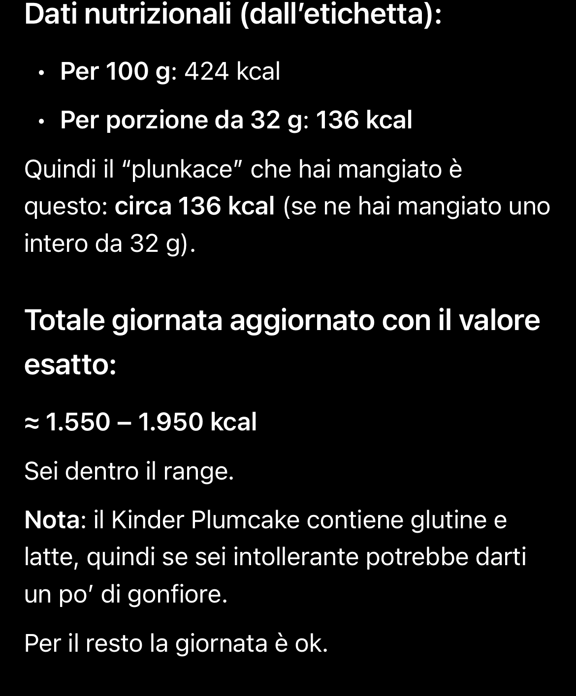 Gia lo sento smuovere nella trippa ma chr fai te ne privi di un pluncake