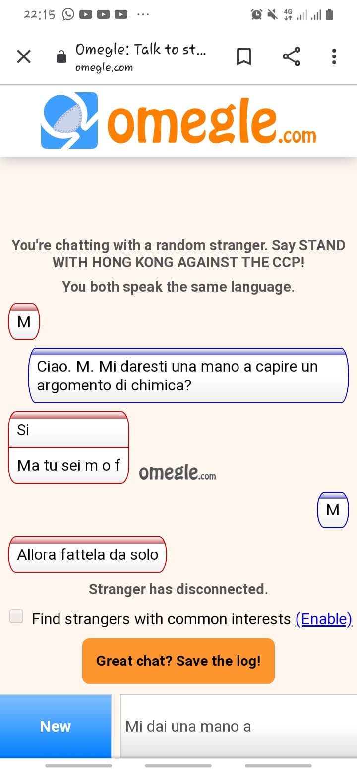 E poi venitemi a dire che solo le femmine vengono discriminate on-line o in giro solo perché femmine.