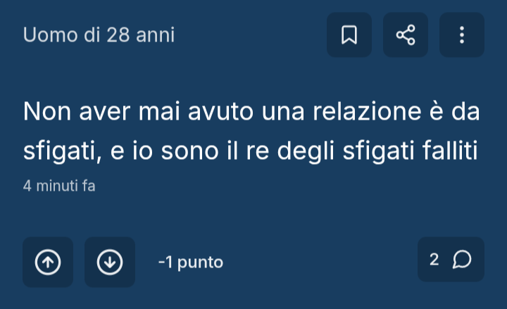 Vi prego, qualcuno gli paghi una escort, ha veramente rotto il cazzo