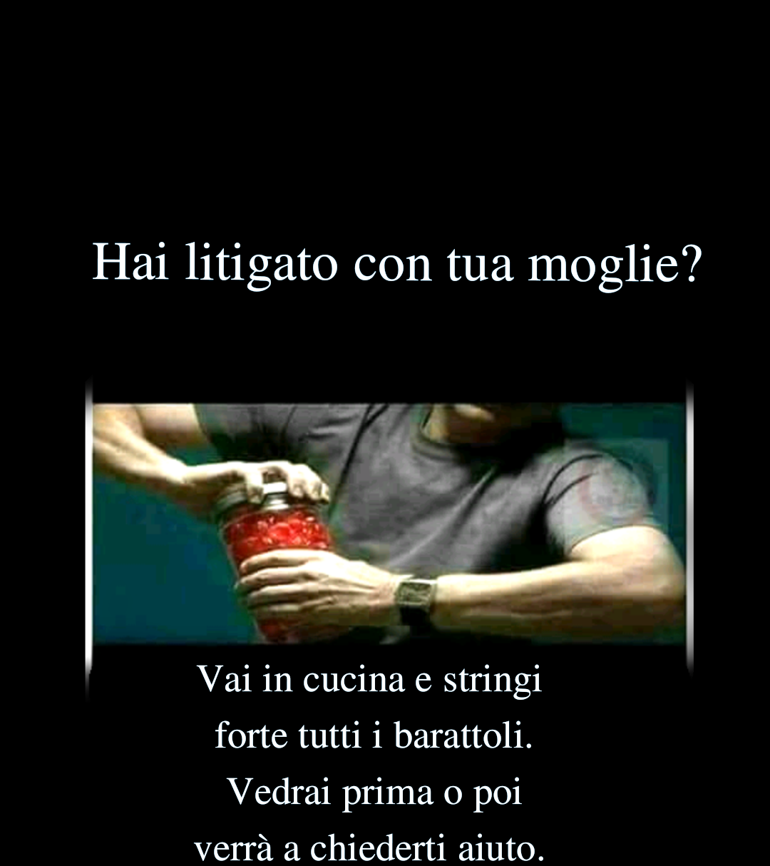 Fare pace con la moglie
