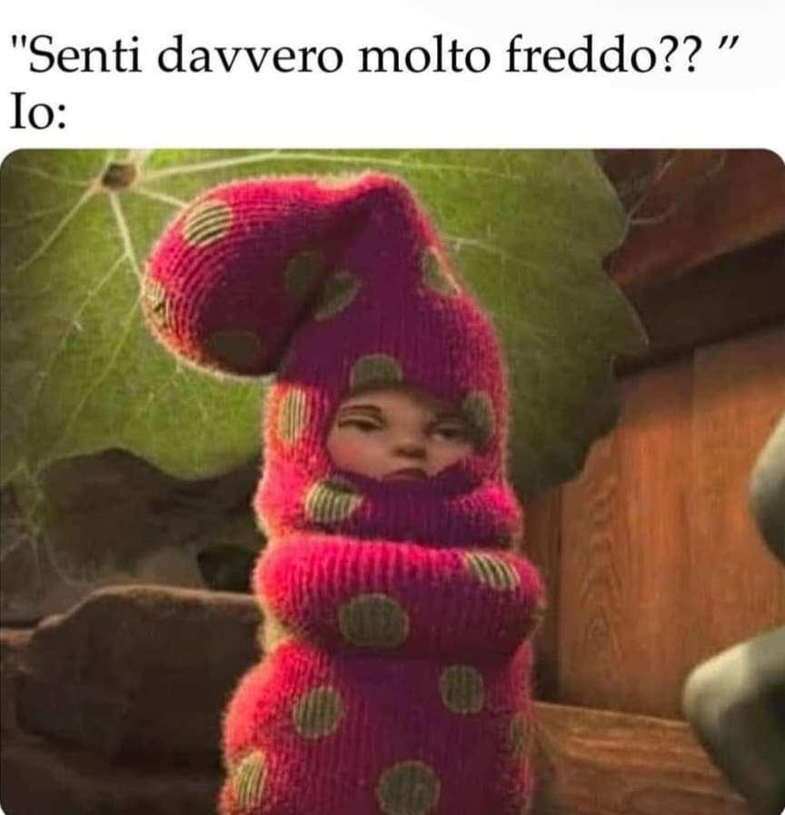 No. Si suda come ad agosto. 🤭🤭🤭