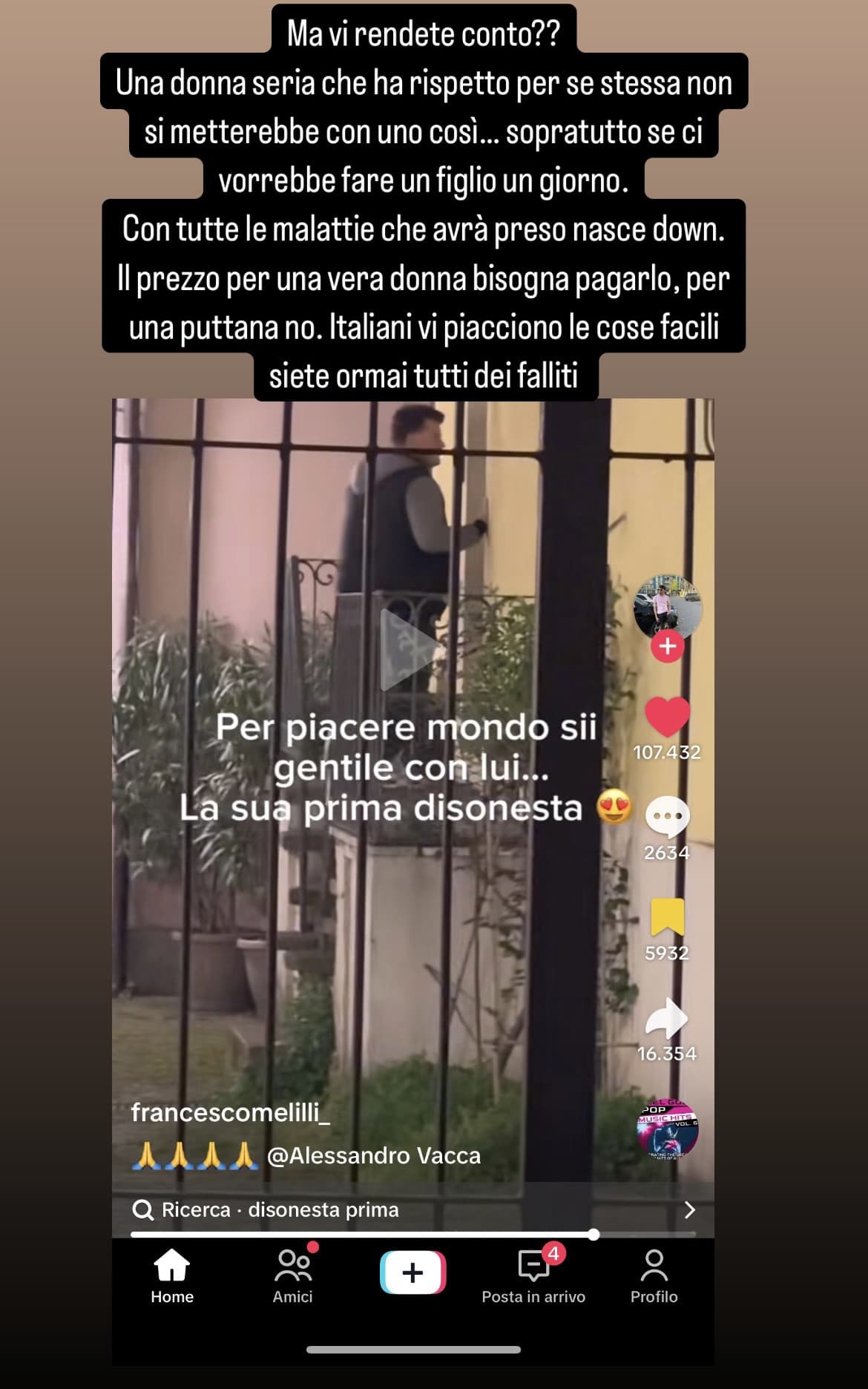 Io sono vergine e non starei con uno cos