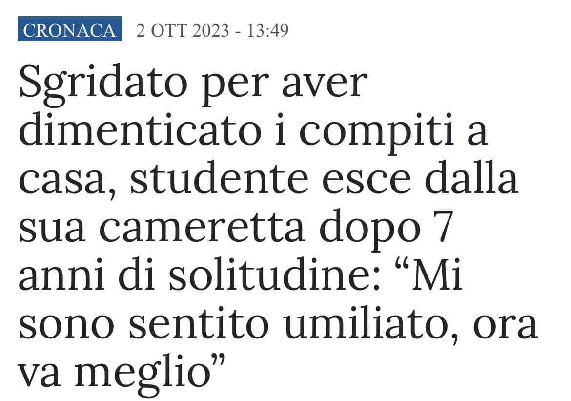 Questo “disagio” giovanile andrebbe chiamato per quello che è, disturbo mentale o addirittura psichiatrico. Ridurre tutto ad hikikomori o Neet è controproducente