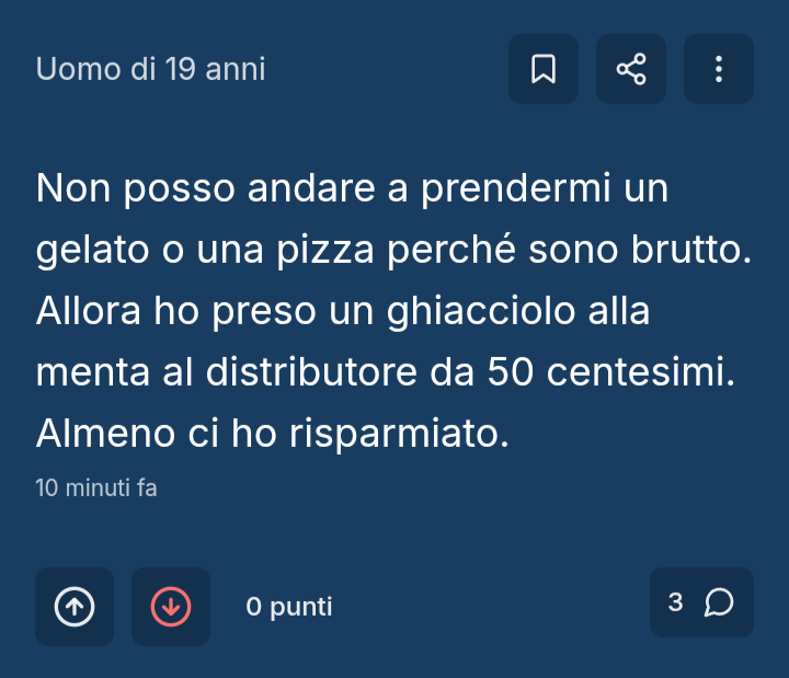Il prossimo passo qual'è? "Non posso uscire di casa perché sono brutto"?