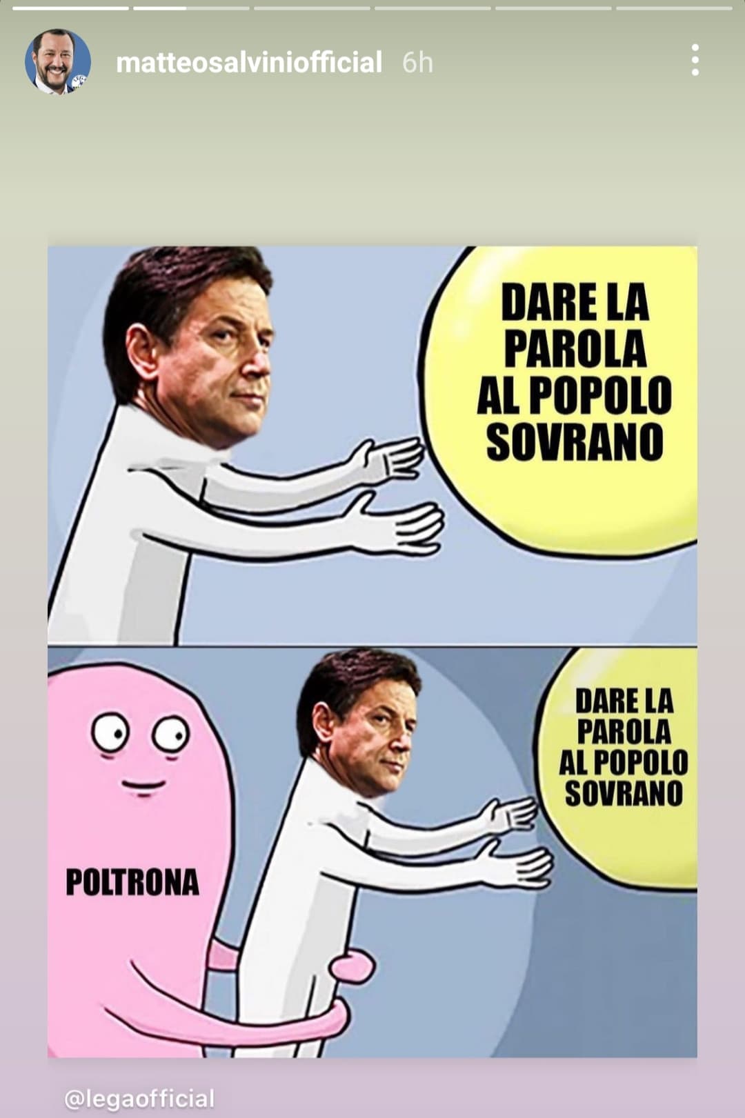Salvini è partito con i meme nel suo profilo ufficiale ?♂️?
