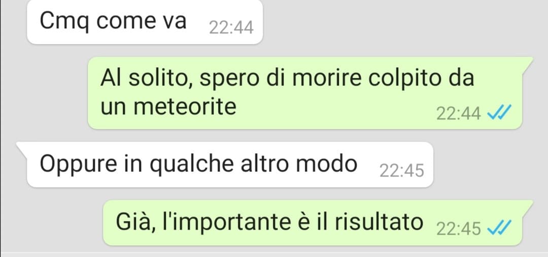 Una normale chiacchierata tra amici