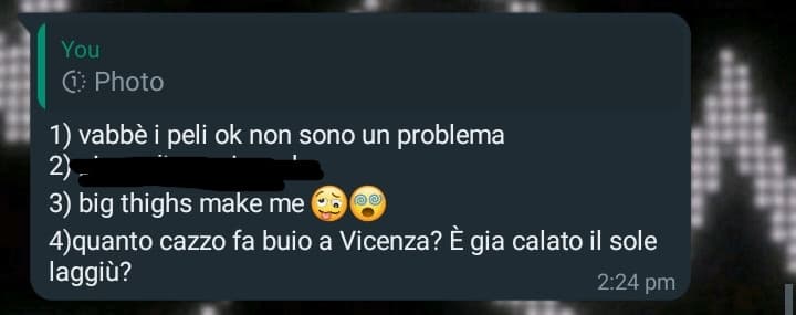 volevo solo fargli vedere una cosa