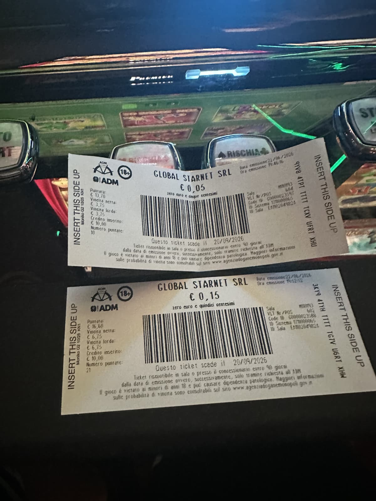 abbiamo fatto jackpot anche sta sera
