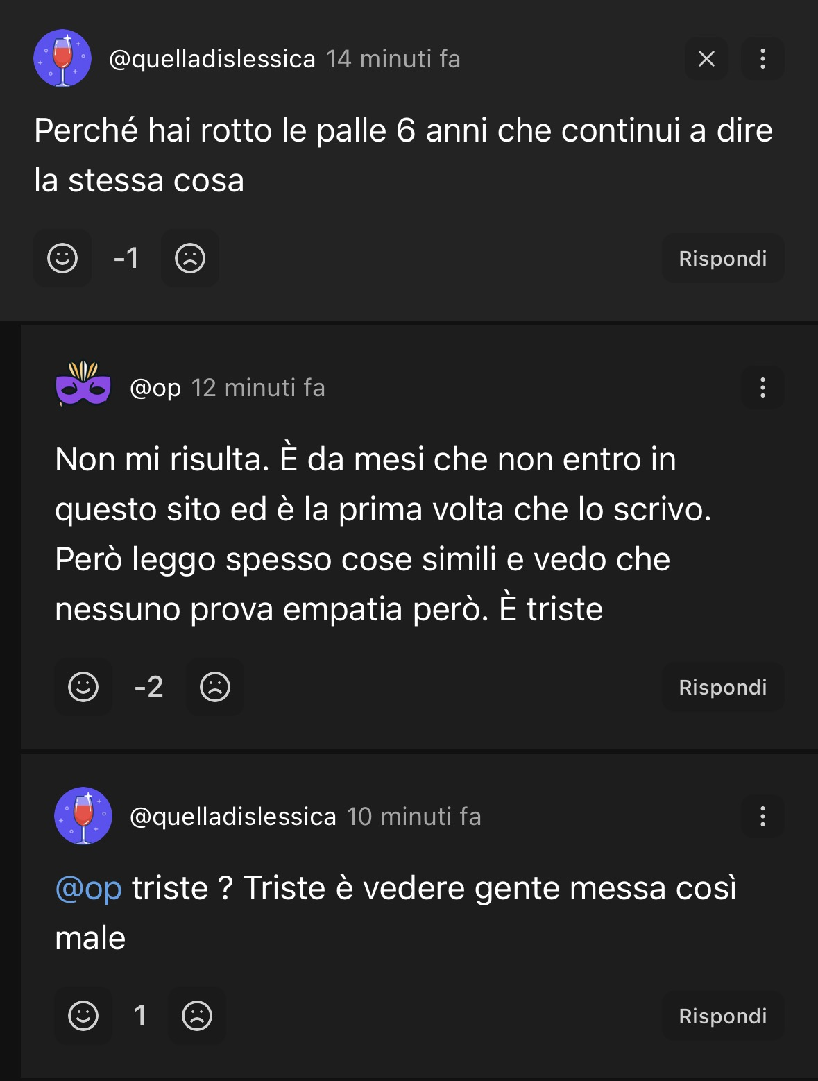 Questo succede quando provi a sfogarti