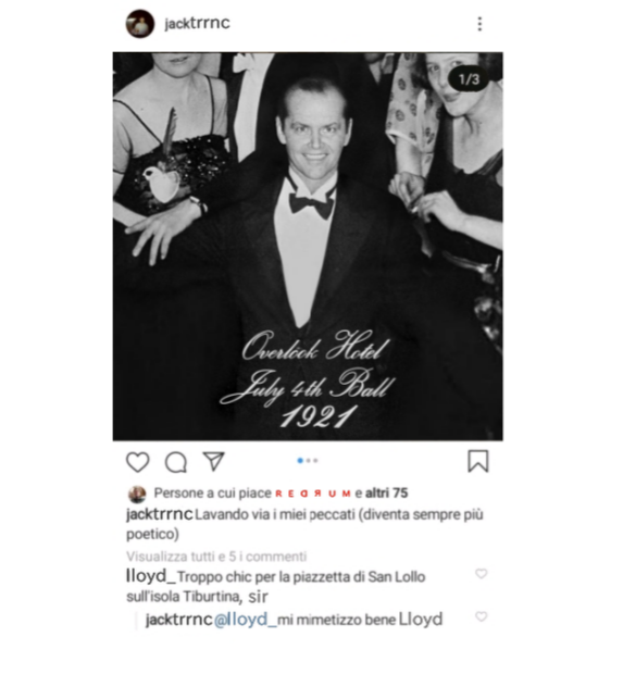 Una delle scene più spaventose di sempre. #Shining - Instagram