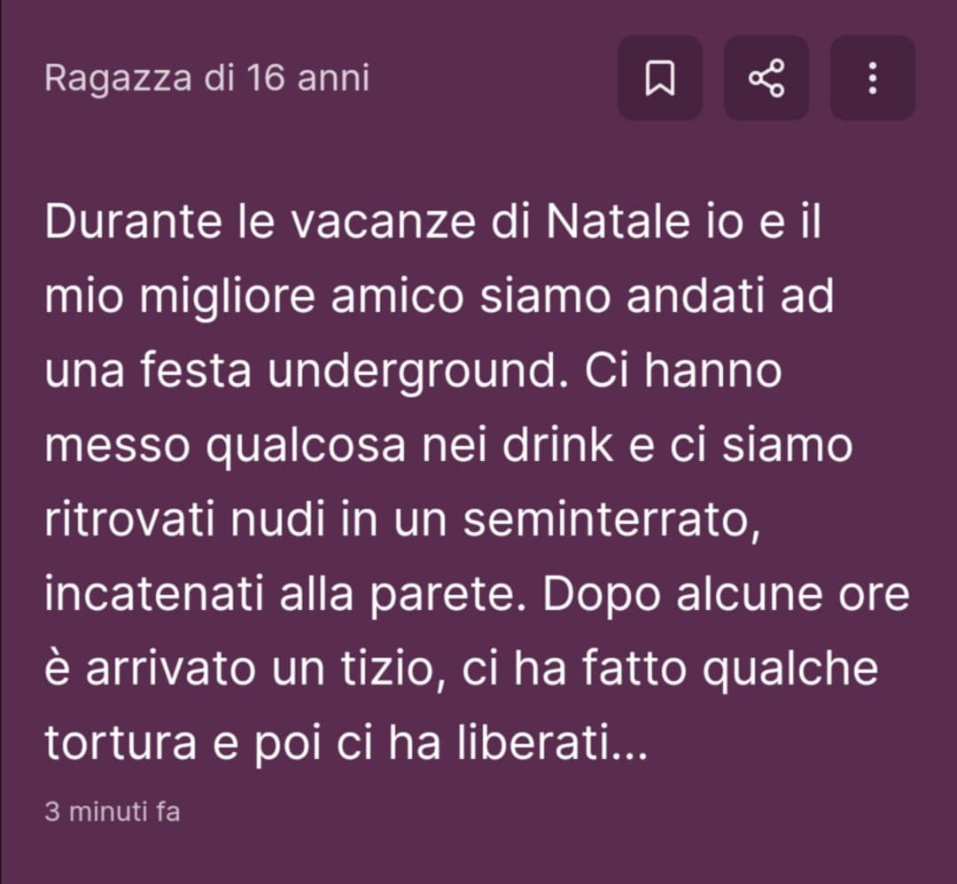 Una delle cose più real del sito