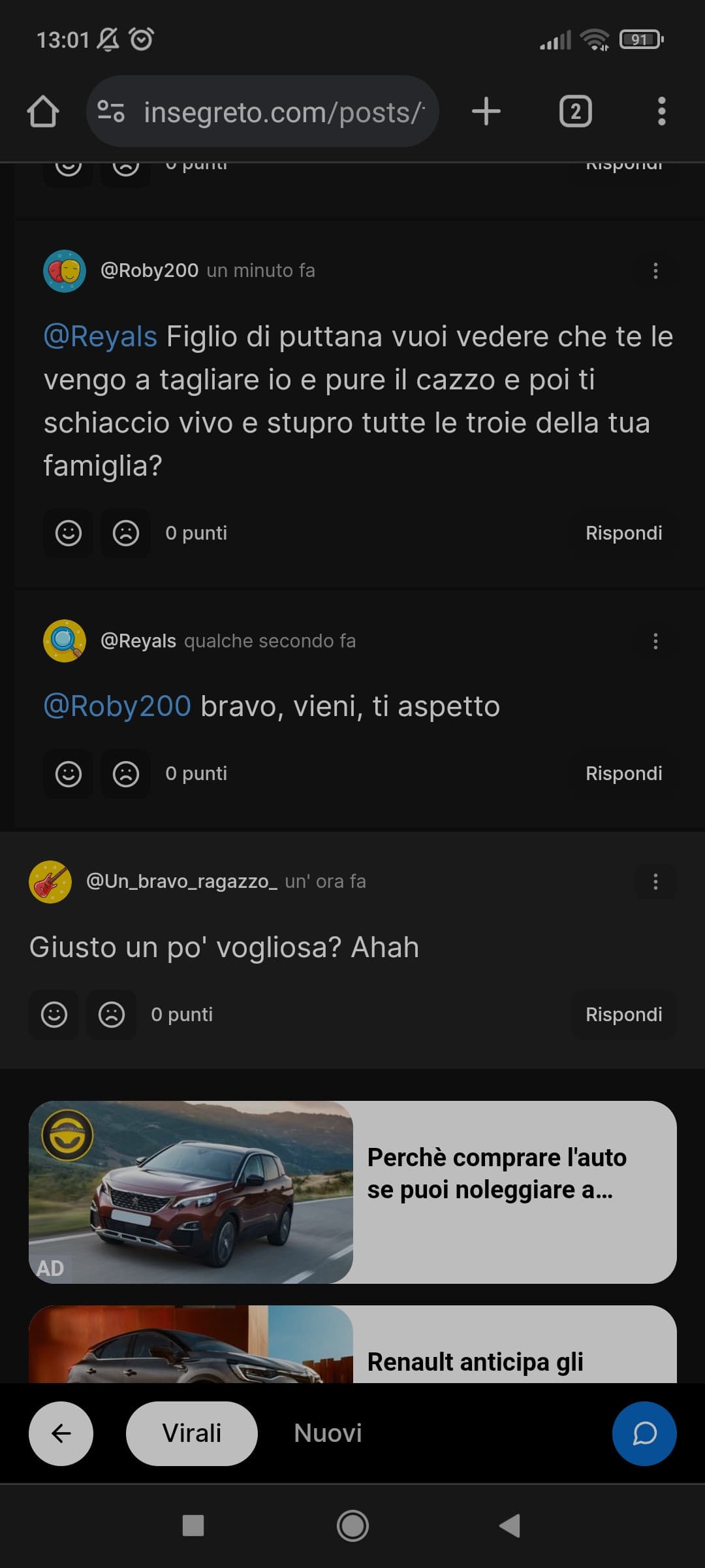 Fate schiattare ragà, avete perso ogni grammo di sanità mentale
