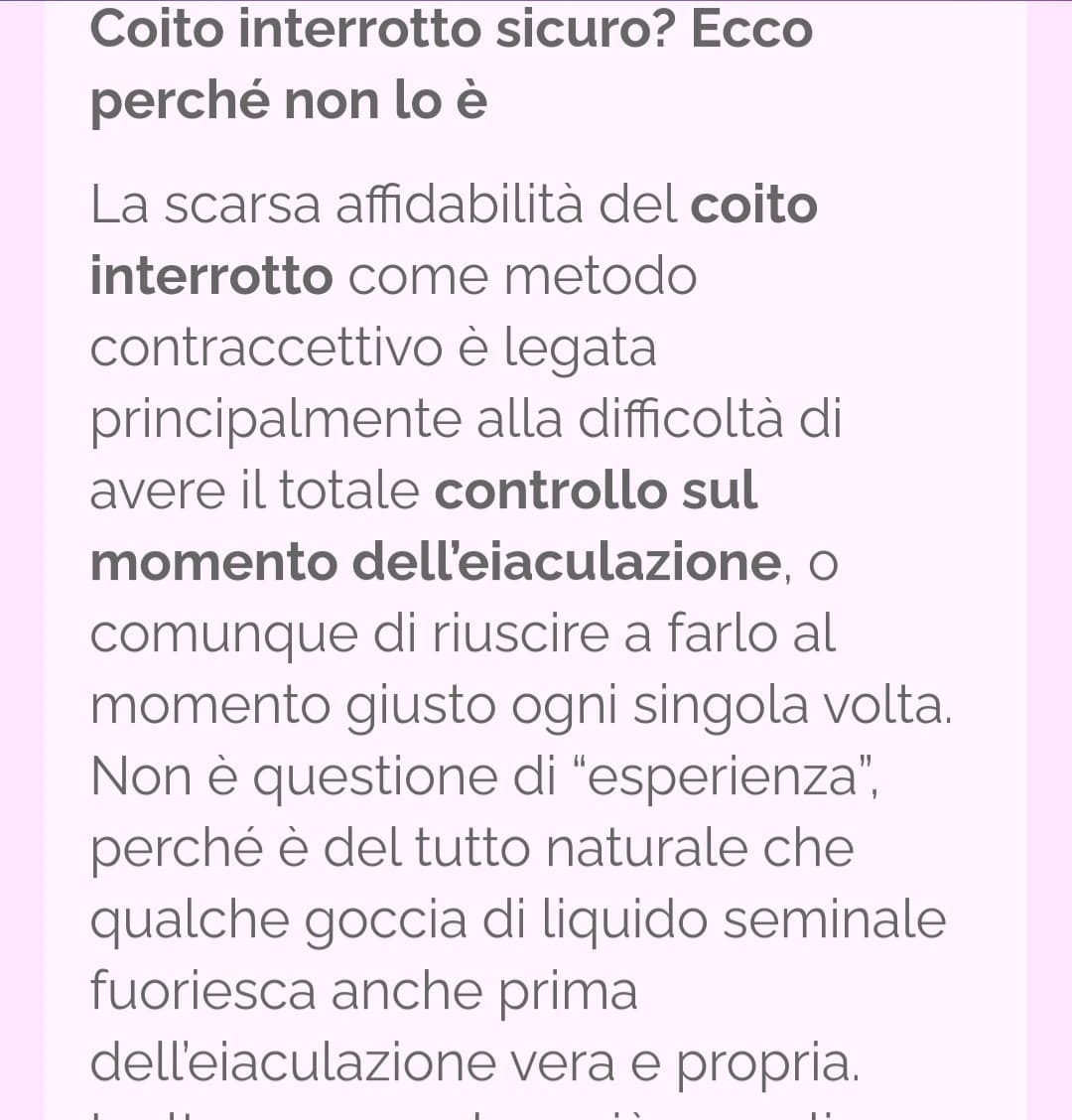 Dato che qualcuno è convinto che si hanno gravidanze indesiderate solo se il maschio "sbaglia" a toglierlo nel momento giusto
