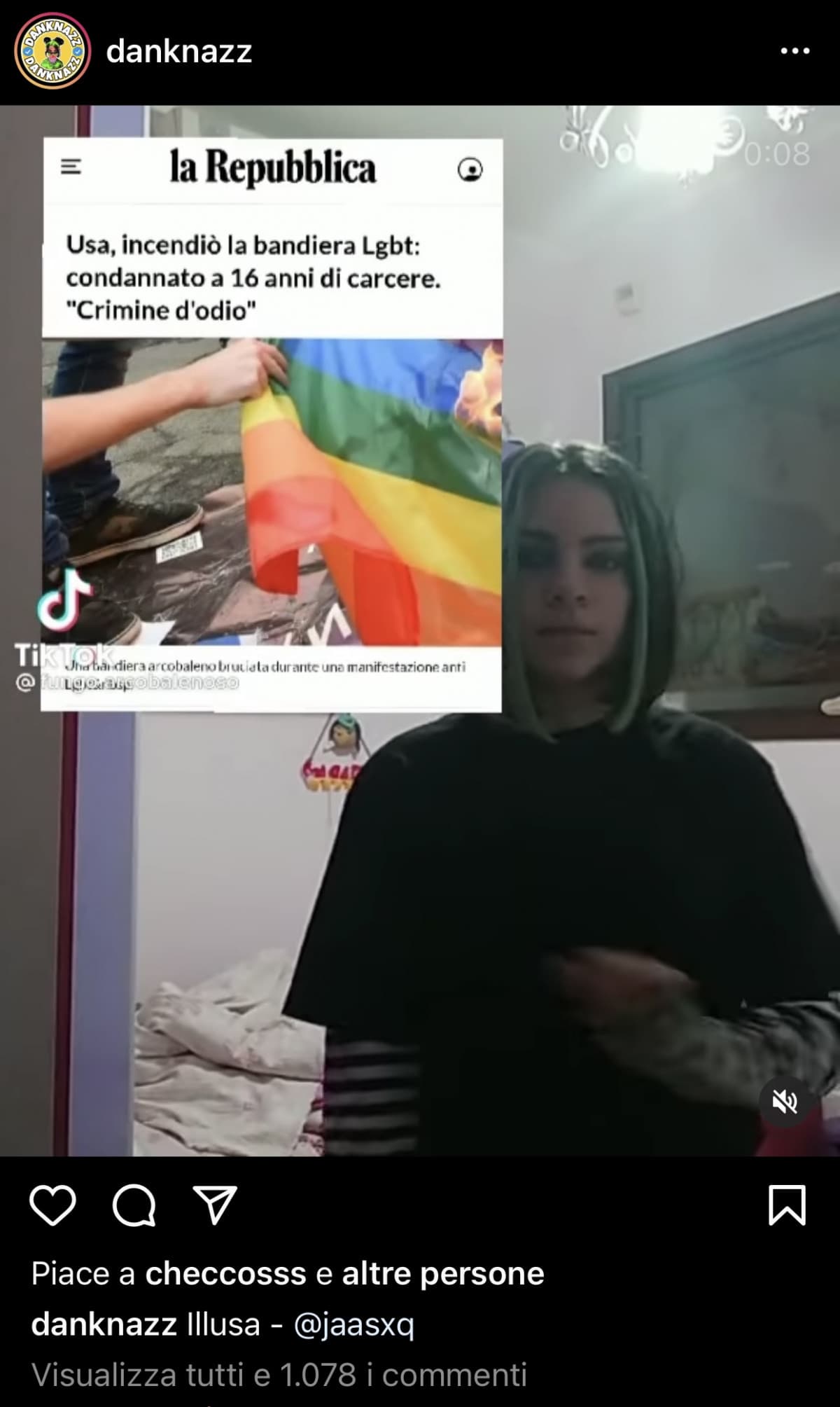 sono disgustata dai commenti omofobi sotto questo video, ho voluto condividere con voi e farvi rendere conto del mondo di merda in cui viviamo #lgbt