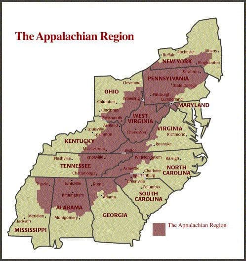 Gli Appalachi si trovano nella parte orientale del Nord America. Si estendono per circa 2.400 chilometri si dice che ci sono leggende