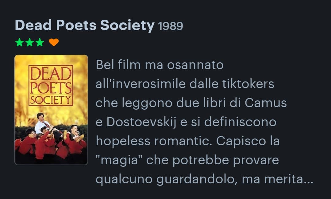 Chi vuole il mio letterboxd
