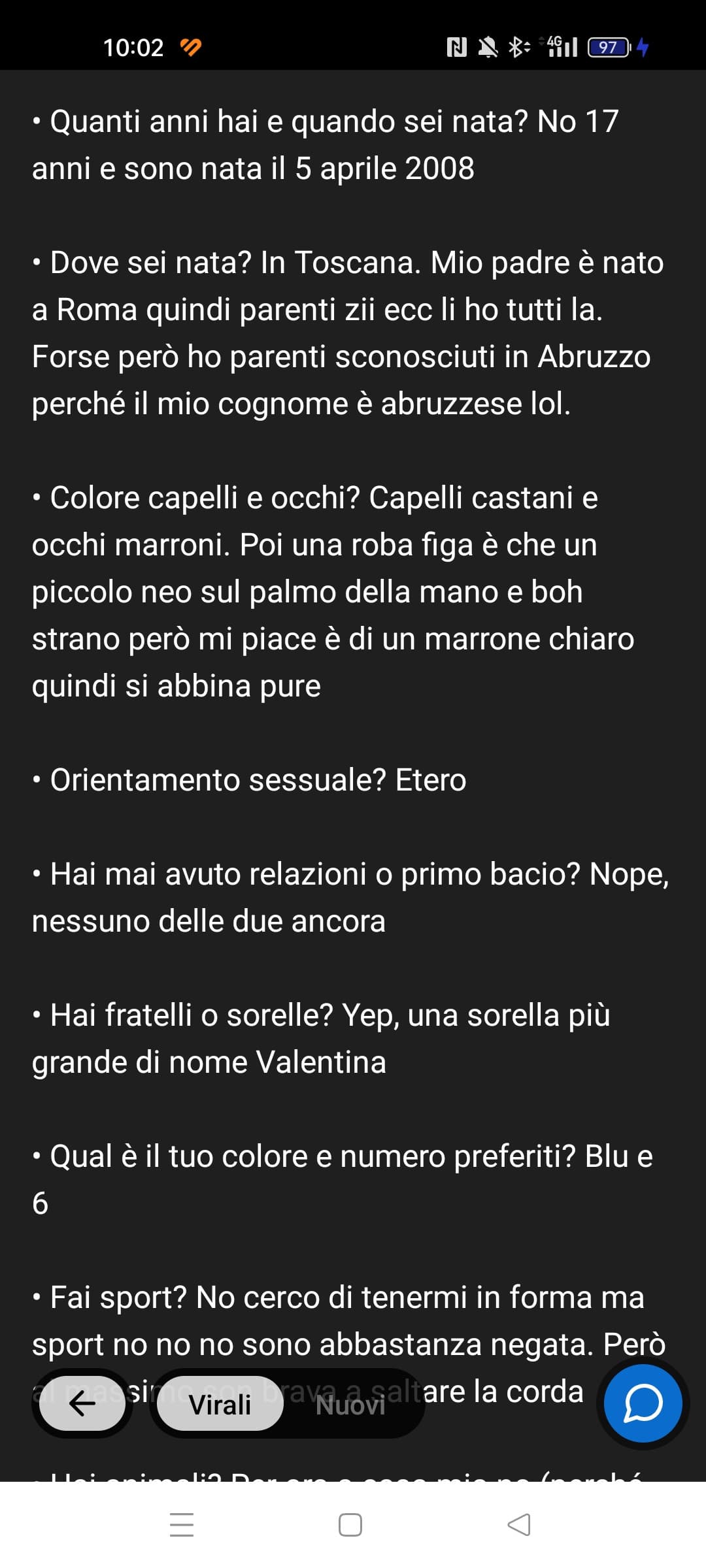 Per conoscermi meglio :)