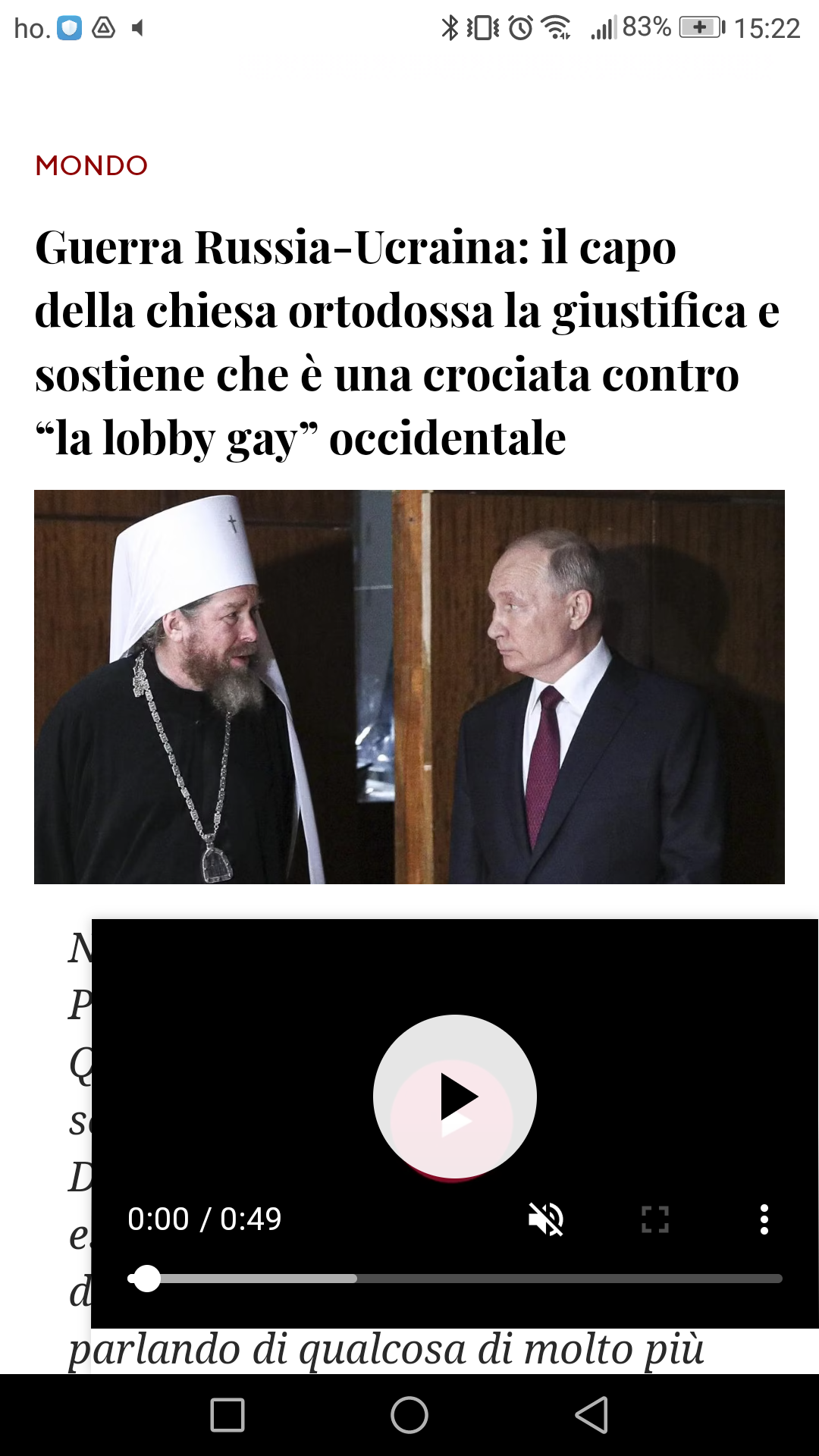 MENOMALE CHE È UN CAPO DELLA CHIESA