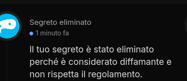 Segreto eliminato perché vi ha dato fastidio leggere lo schifo che fanno qua sopra. Ciuccio e pannolino vi fanno sbavare così tanto? Complimenti.