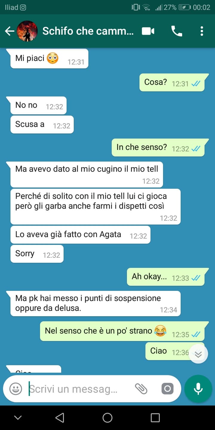 Chat fra me e crush