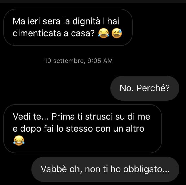 Raga secondo voi chi ha ragione? Non doveva permettersi secondo me di scrivere una cosa del genere
