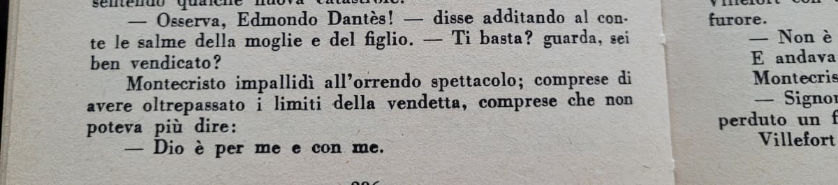 Ho finito il conte di Montecristo
