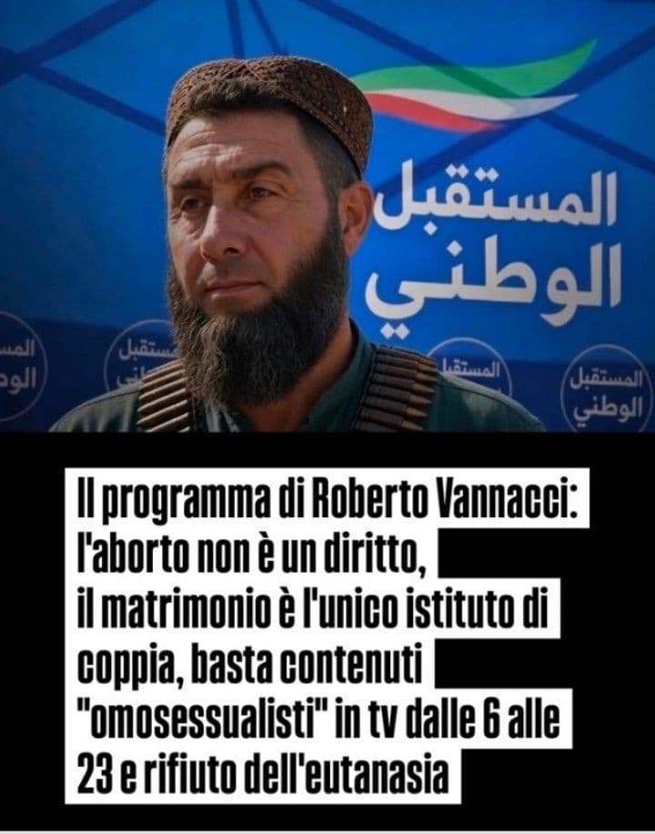 Uomo 20 hai troppo ragione. L'Italia pronta a diventare uno stato islamico governato dai talebani.