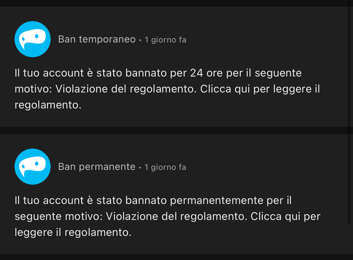 sono appena stata sbannata dopo 24h e