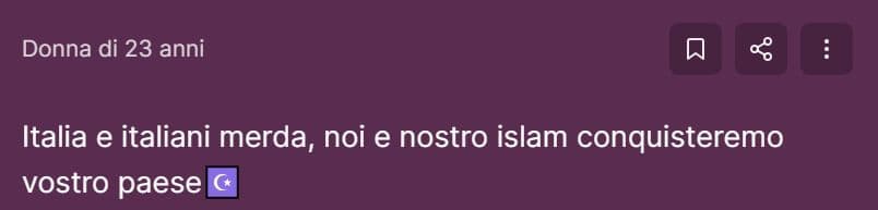 Ora ridete e scherzate, un giorno o l'altro accadrà veramente e poi verrete a piangere da quelli che avrebbero continuato a volere un'Italia e Europa
