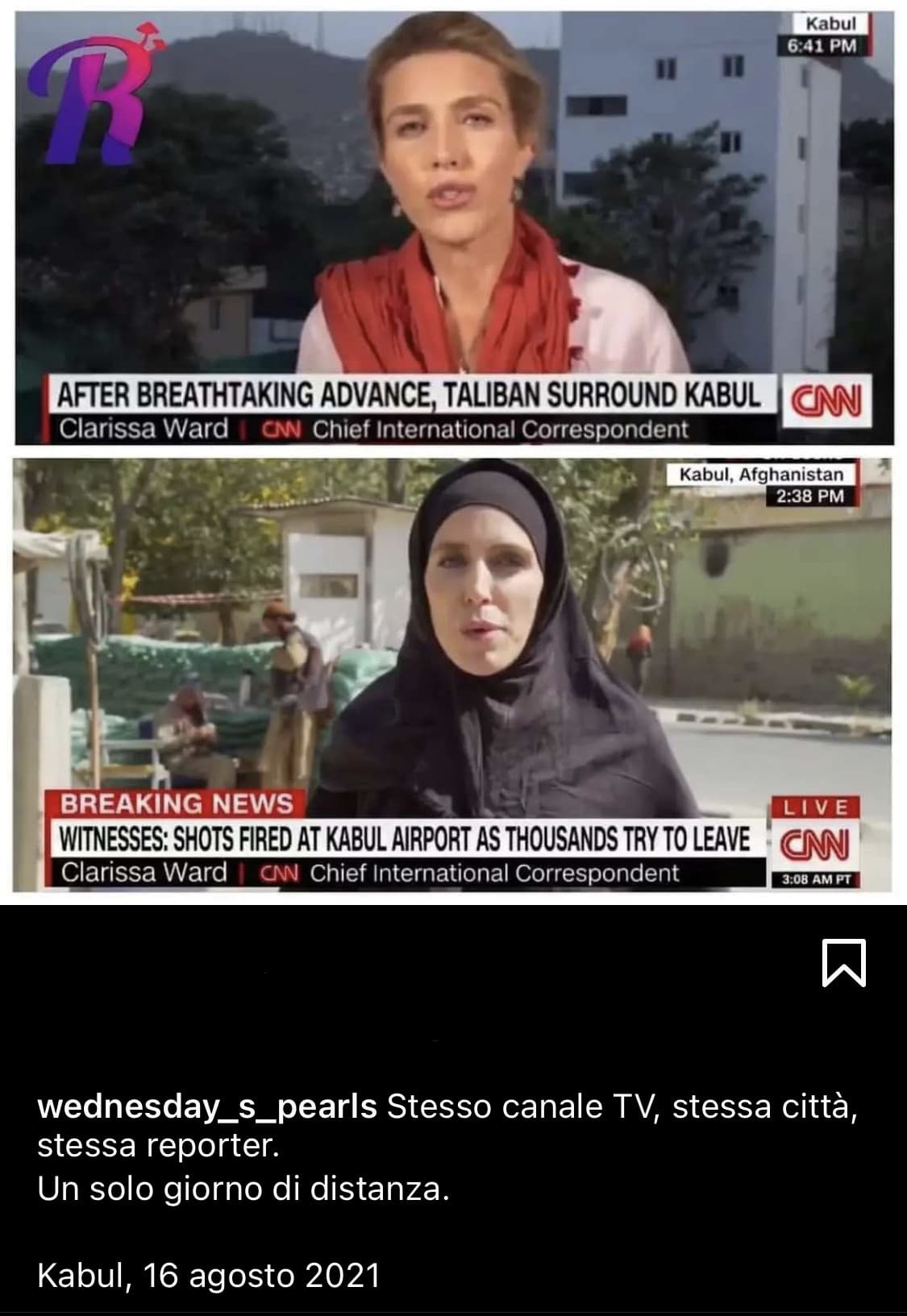 Mi raccomando, fate ancora i buonisti dicendo che il velo è una pura questione culturale. A mio parere è l’arma più distruttiva ed efficace per annullare l’essere donna, la dignità, la persona.