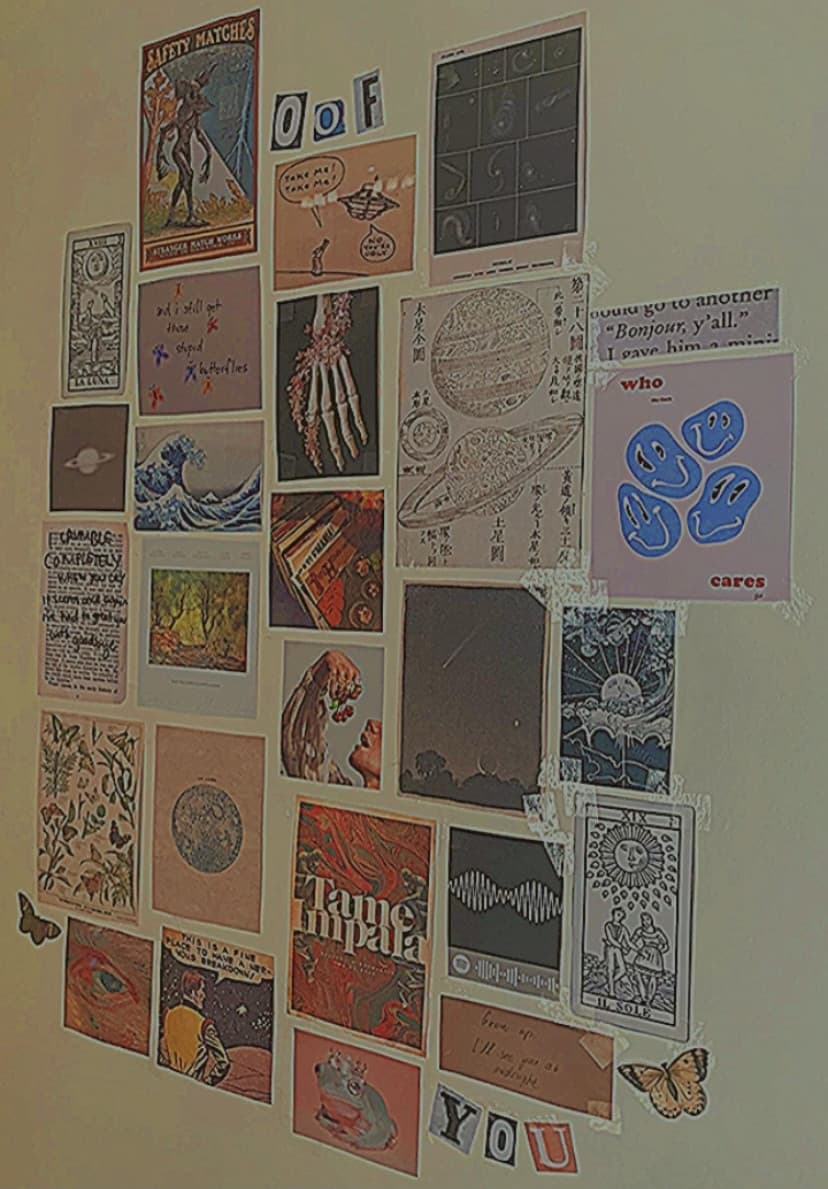 con il mio favoloso muro pieno di mini poster
